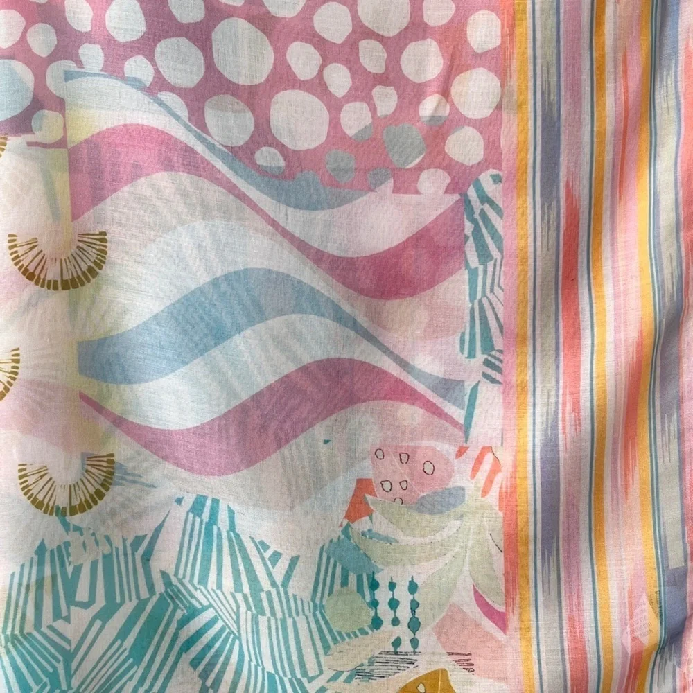 World Market Printed Scarf Beach Coverup Resort Festival